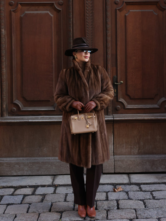 Vintage Brown Mink Coat "Rania"