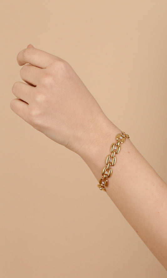 Mireille Vintage Crystal Link Bracelet