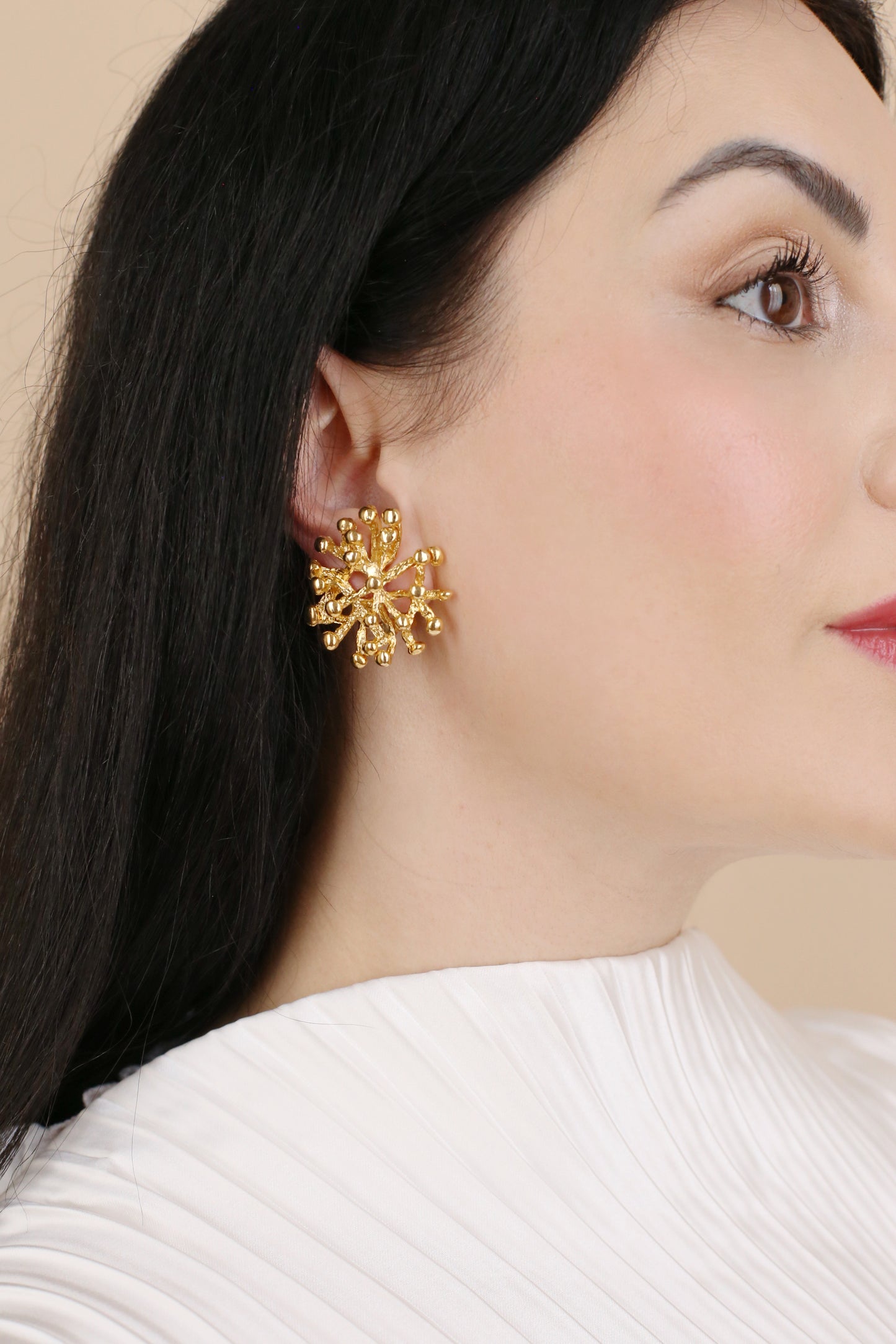 Fiorella Vintage Starburst Clip Earrings