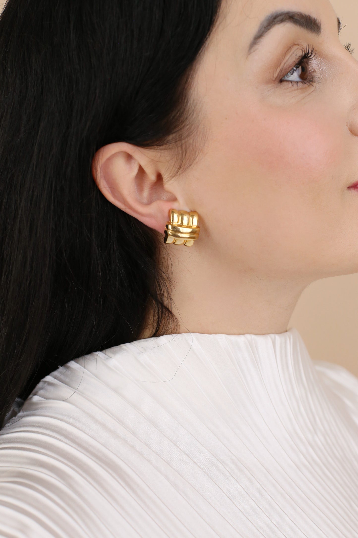 Giselle Vintage Sculptural Knot Clip Earrings