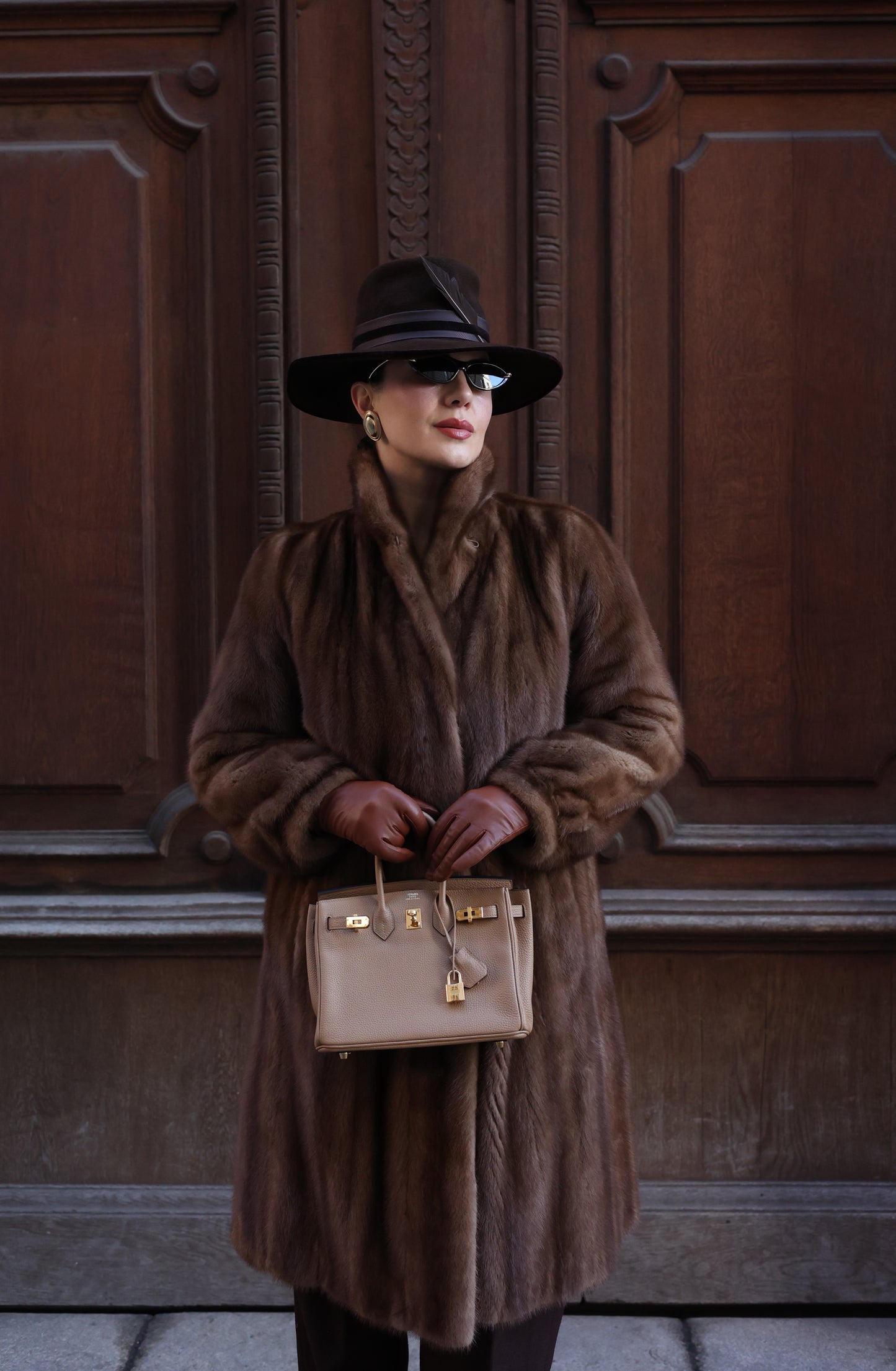 Vintage Brown Mink Coat "Rania"