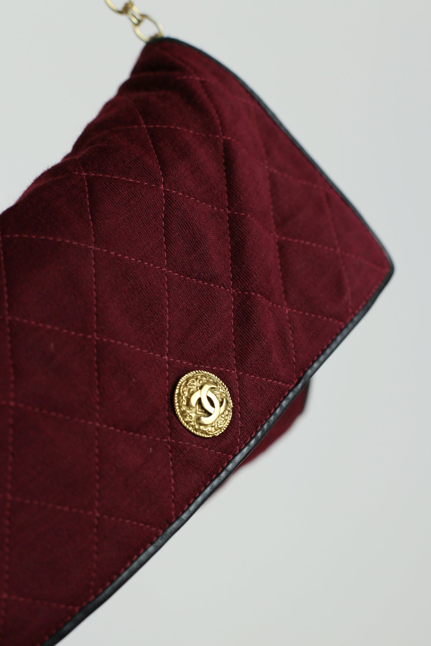 Vintage Chanel Flap Bag - Bordeaux red - 1980s