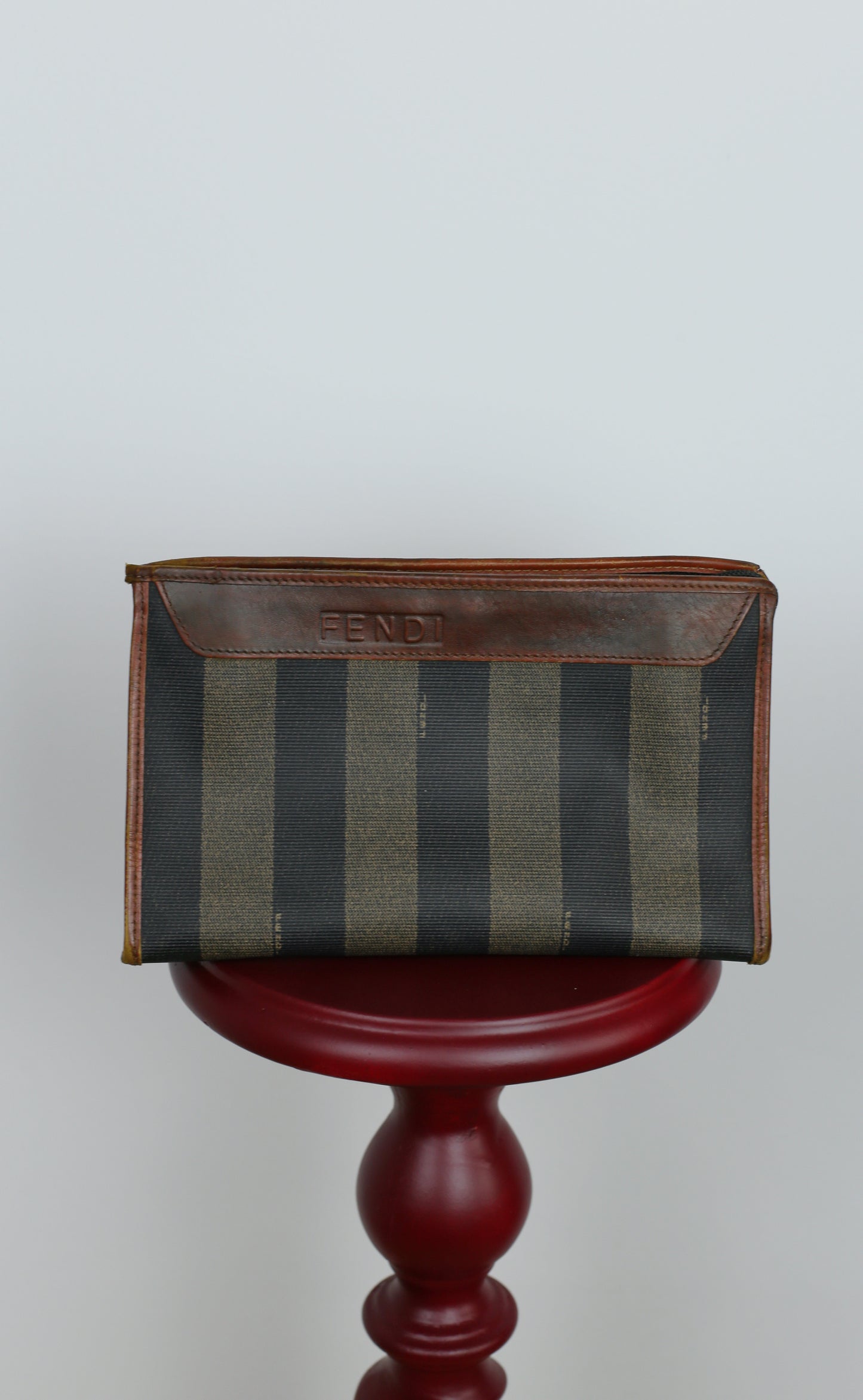 Vintage Fendi Leather-Trimmed Clutch – Selleria Stripes