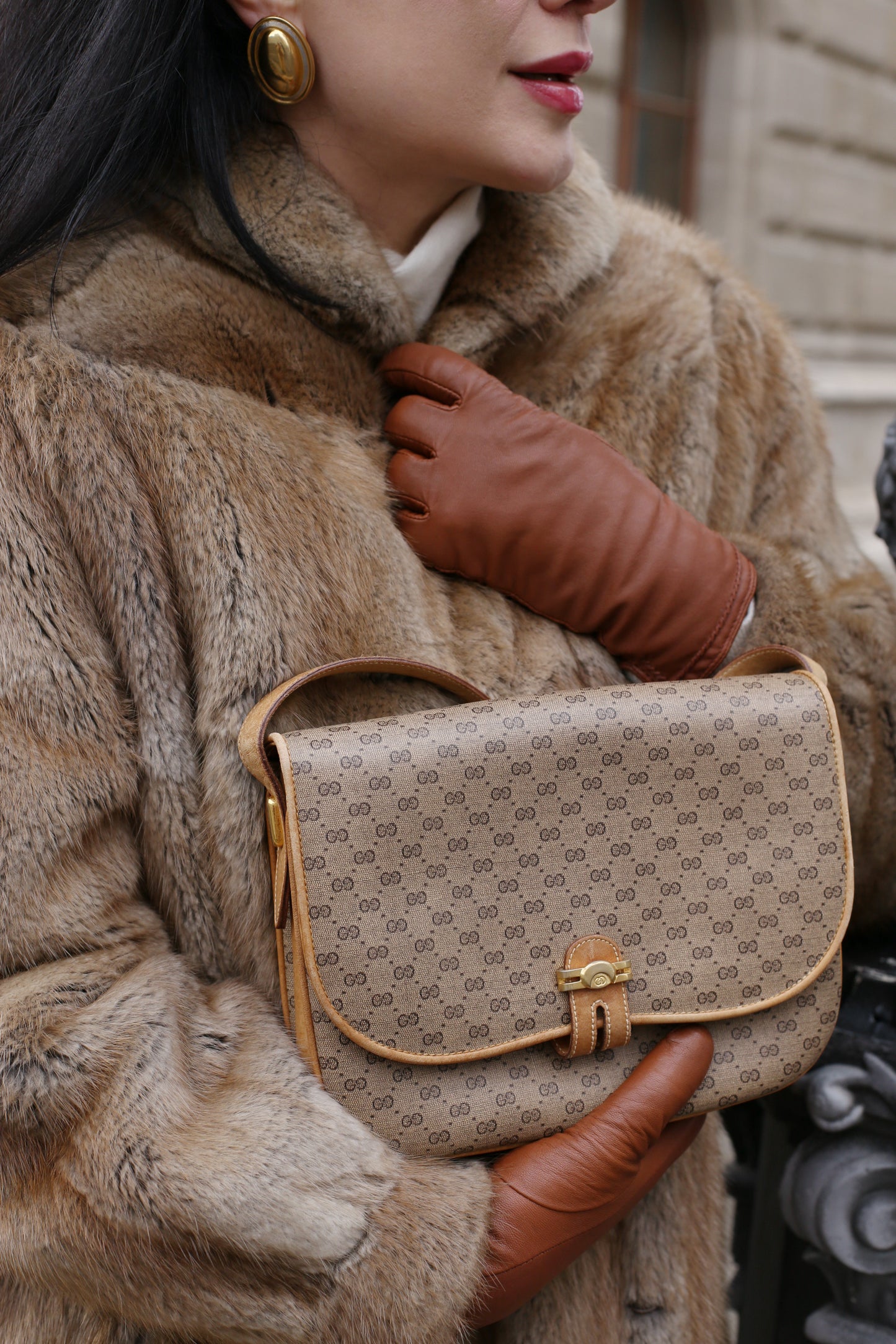 Vintage Gucci 80s - Canvas Bag with Guccissima Logo