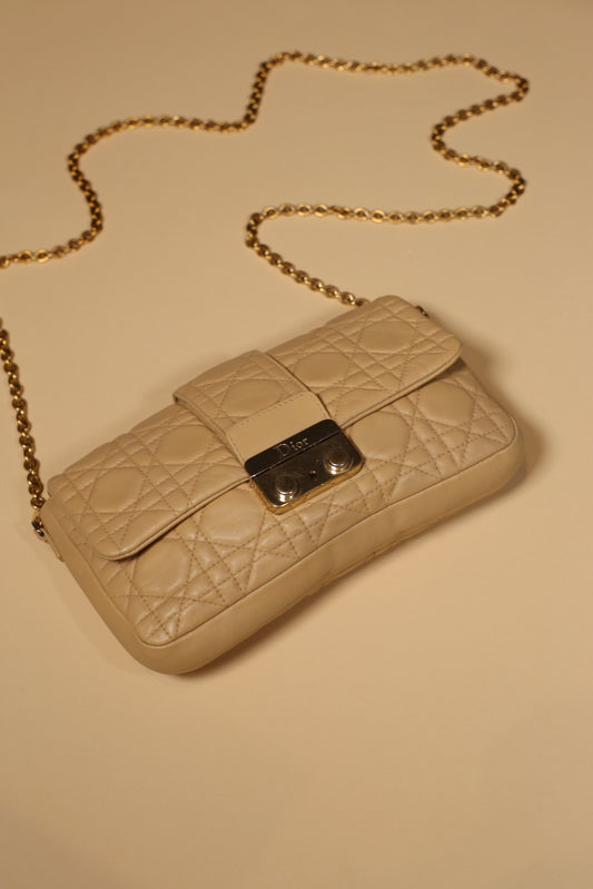 Vintage Dior Cannage Cross-Body Bag with Chain