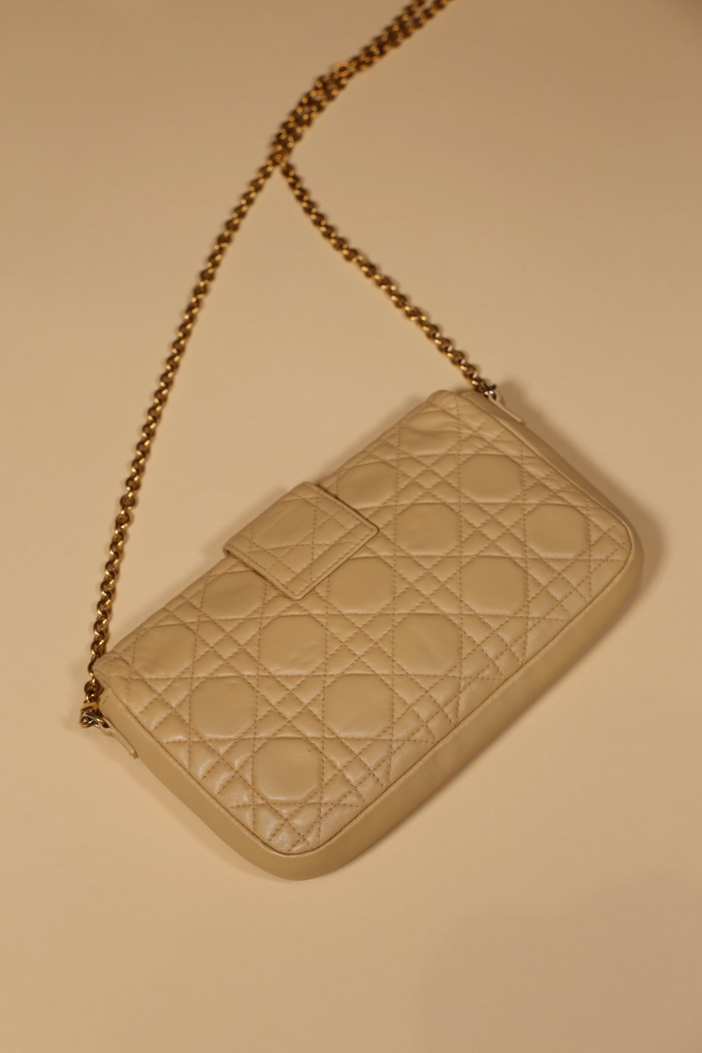 Vintage Dior Cannage Cross-Body Bag with Chain
