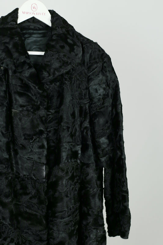 The Sleek Black Persianer Lamb Coat (Karakul) "Naomi"