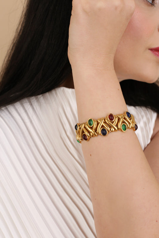 Nina Ricci Vintage Cabochon Link Bracelet