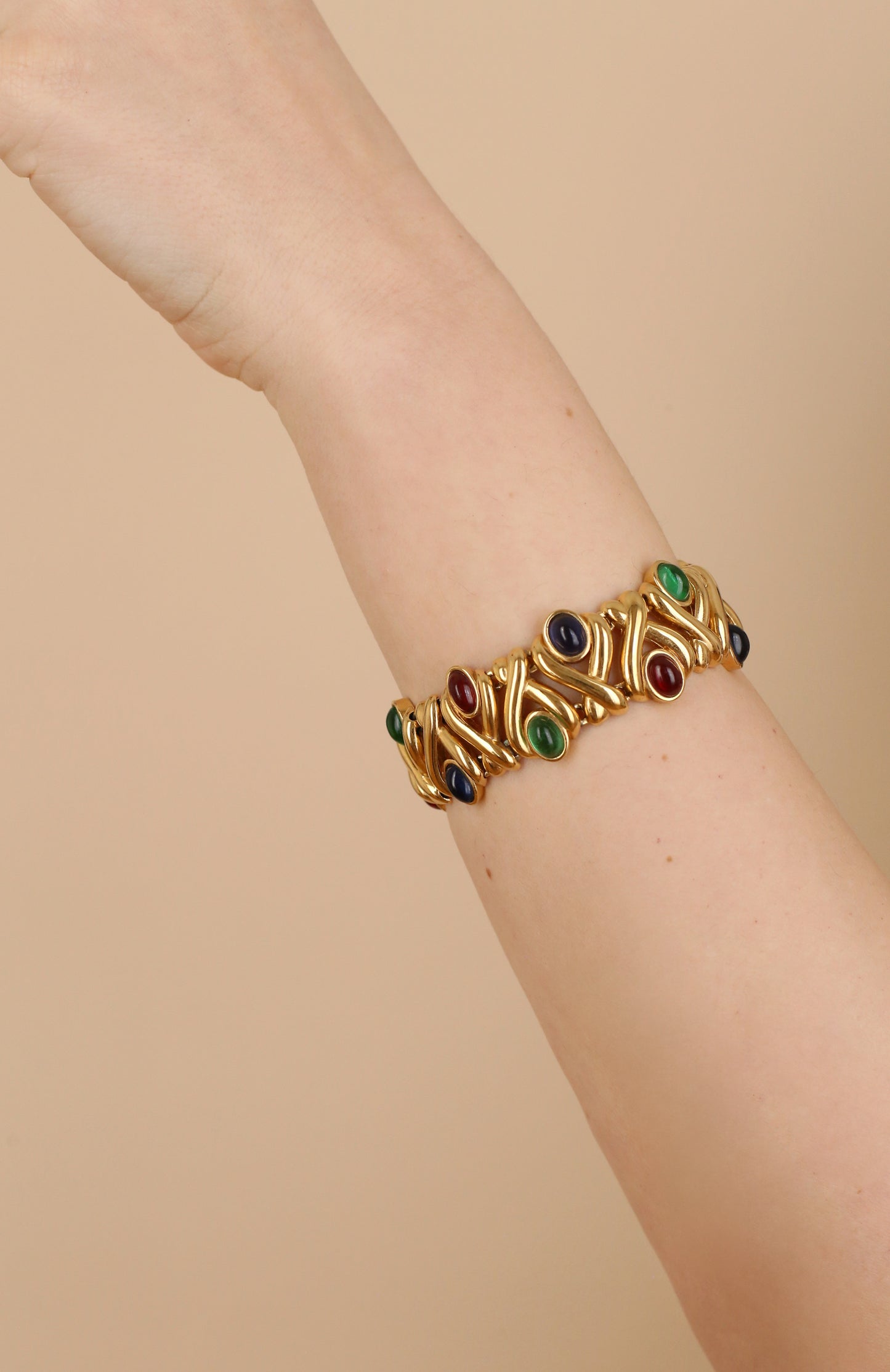 Nina Ricci Vintage Cabochon Link Bracelet