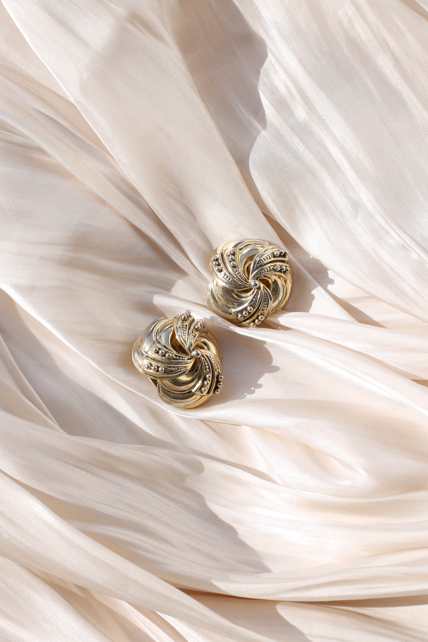 Violette Vintage  Swirl Clip Earrings