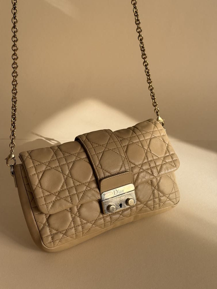 Vintage Dior Cannage Cross-Body Bag with Chain