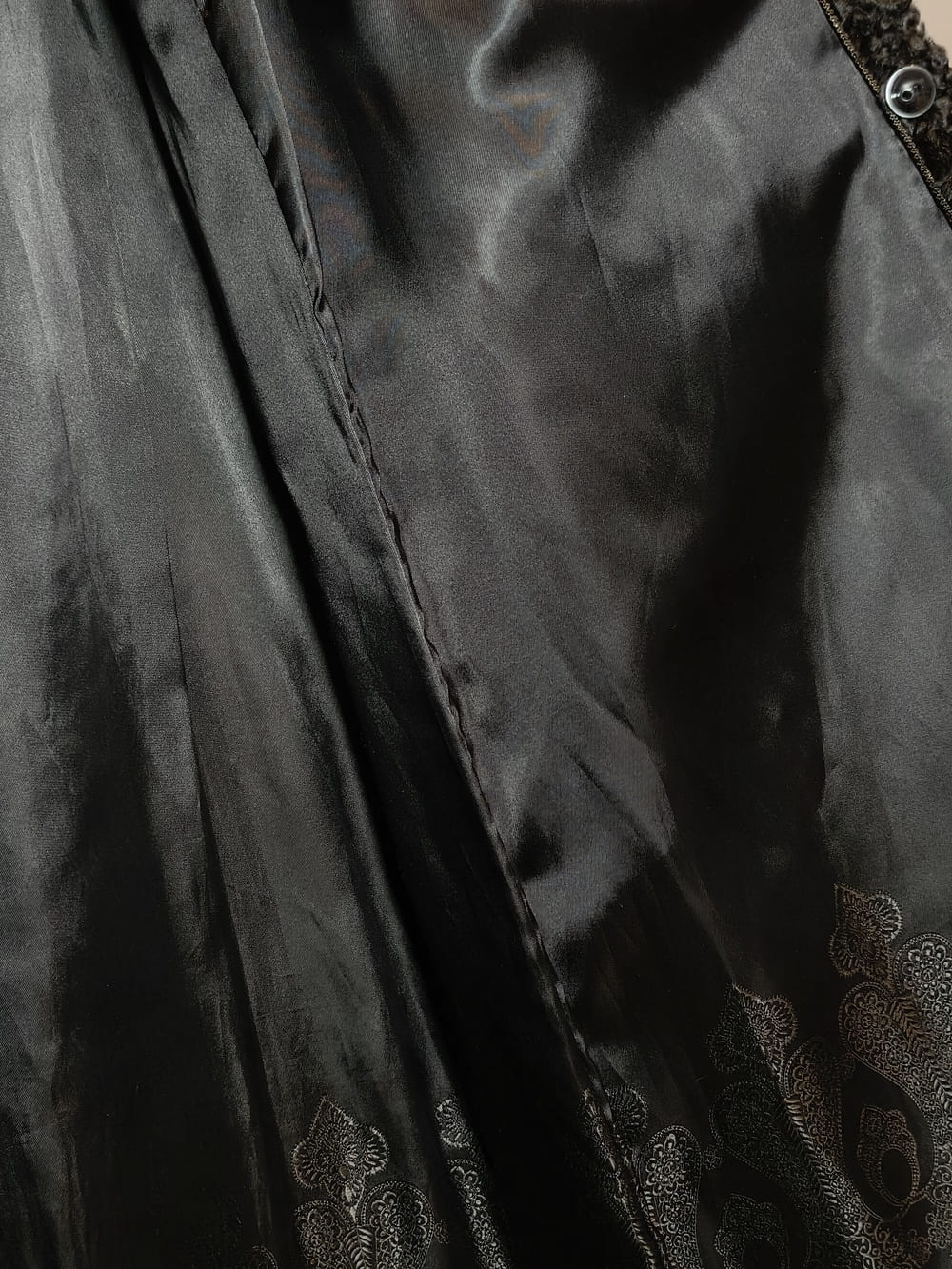 Vintage Persian Lamb Coat with grey Mink Collar "Marylin"